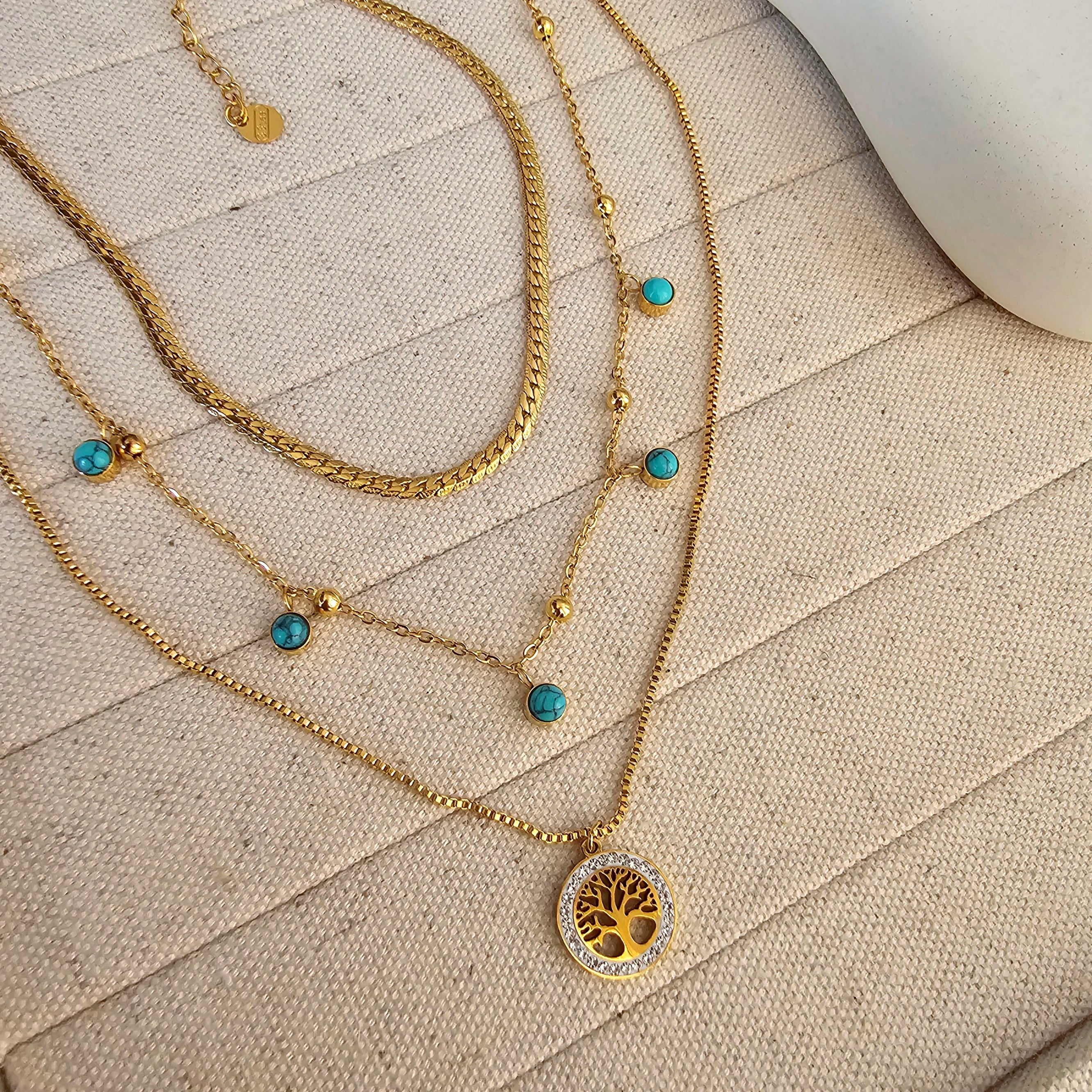 Dream Triple Layered Necklace-1  taahirajewellery