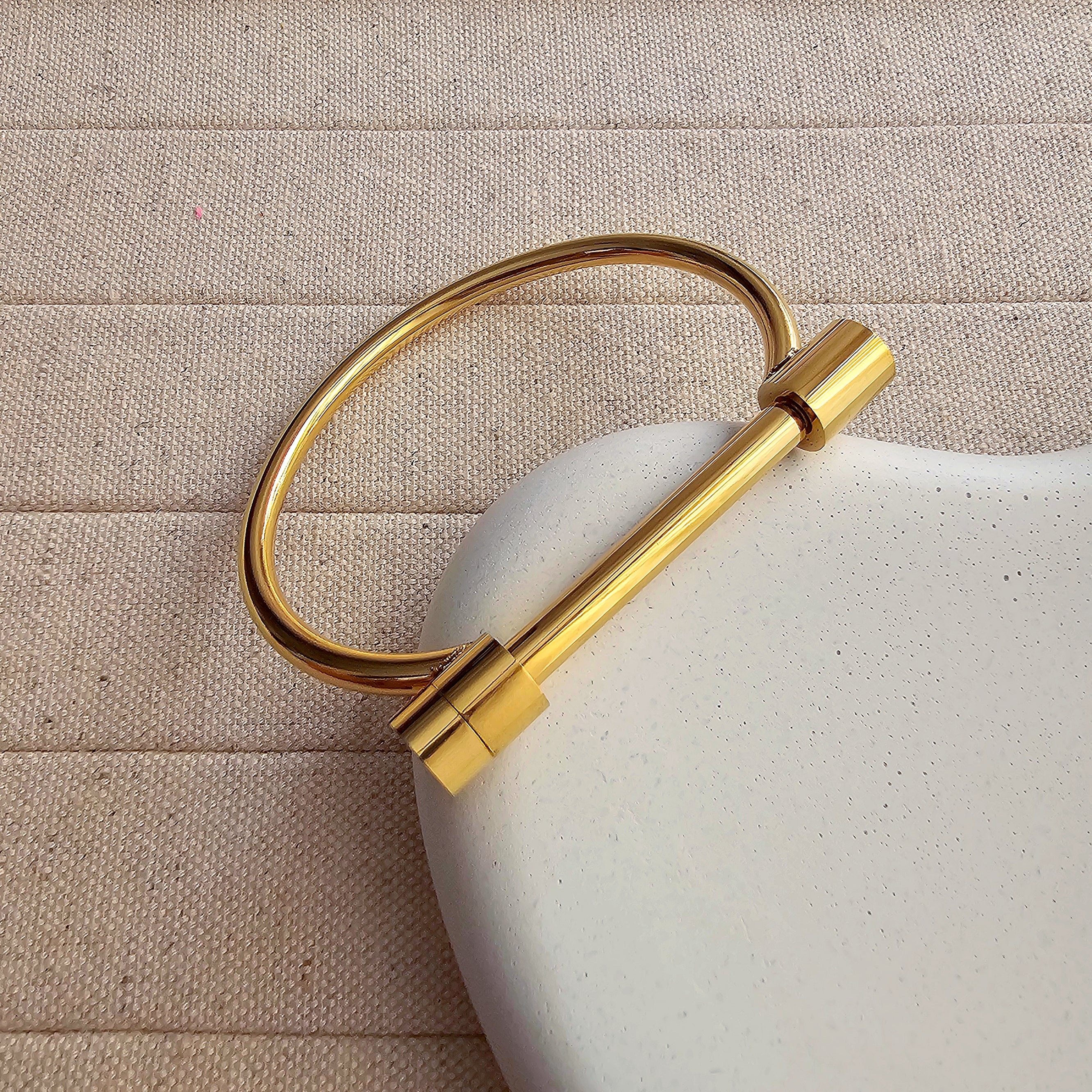 Olive Gold Plated Bangle Bracelet-1  taahirajewellery