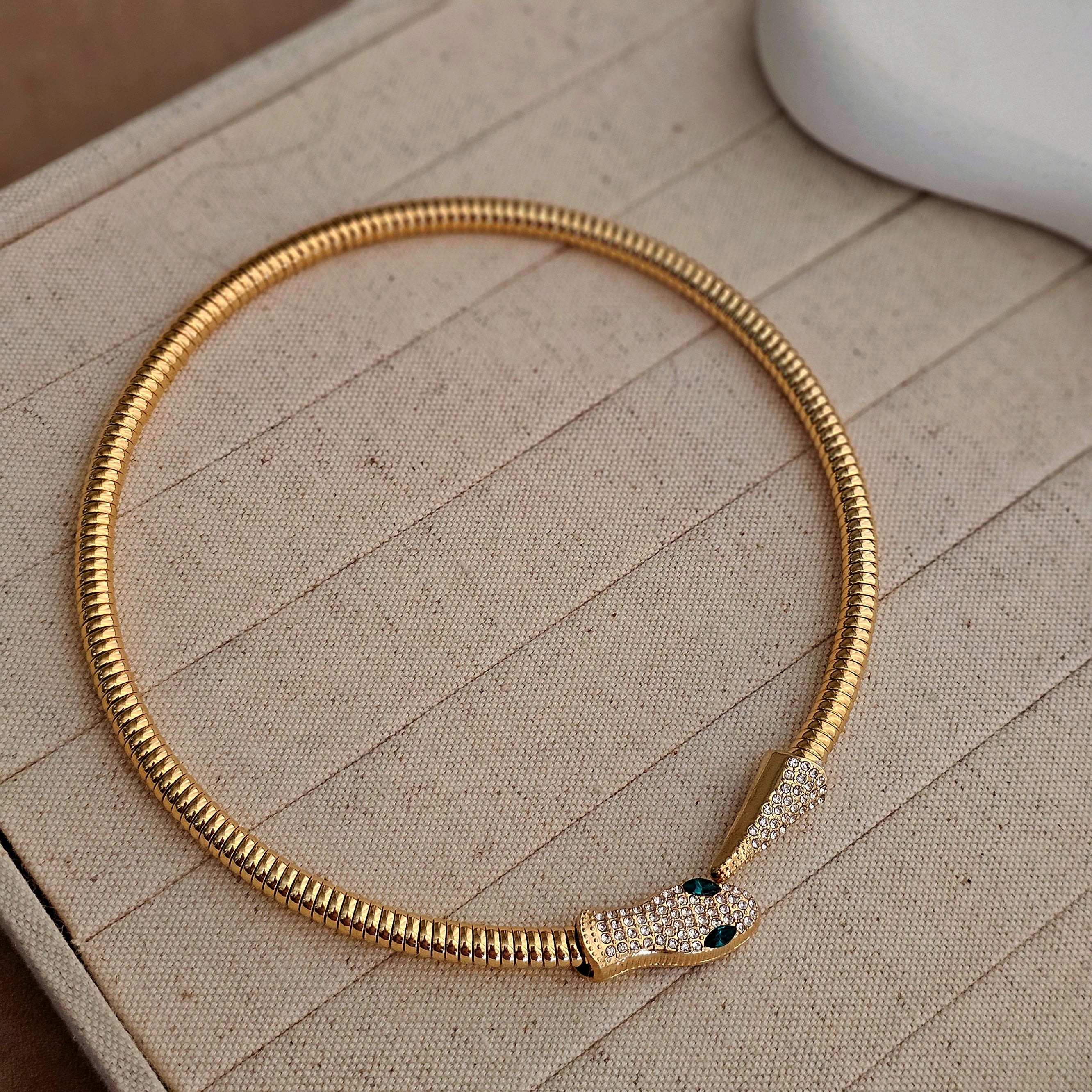 Serpent Choker Necklace-2  taahirajewellery