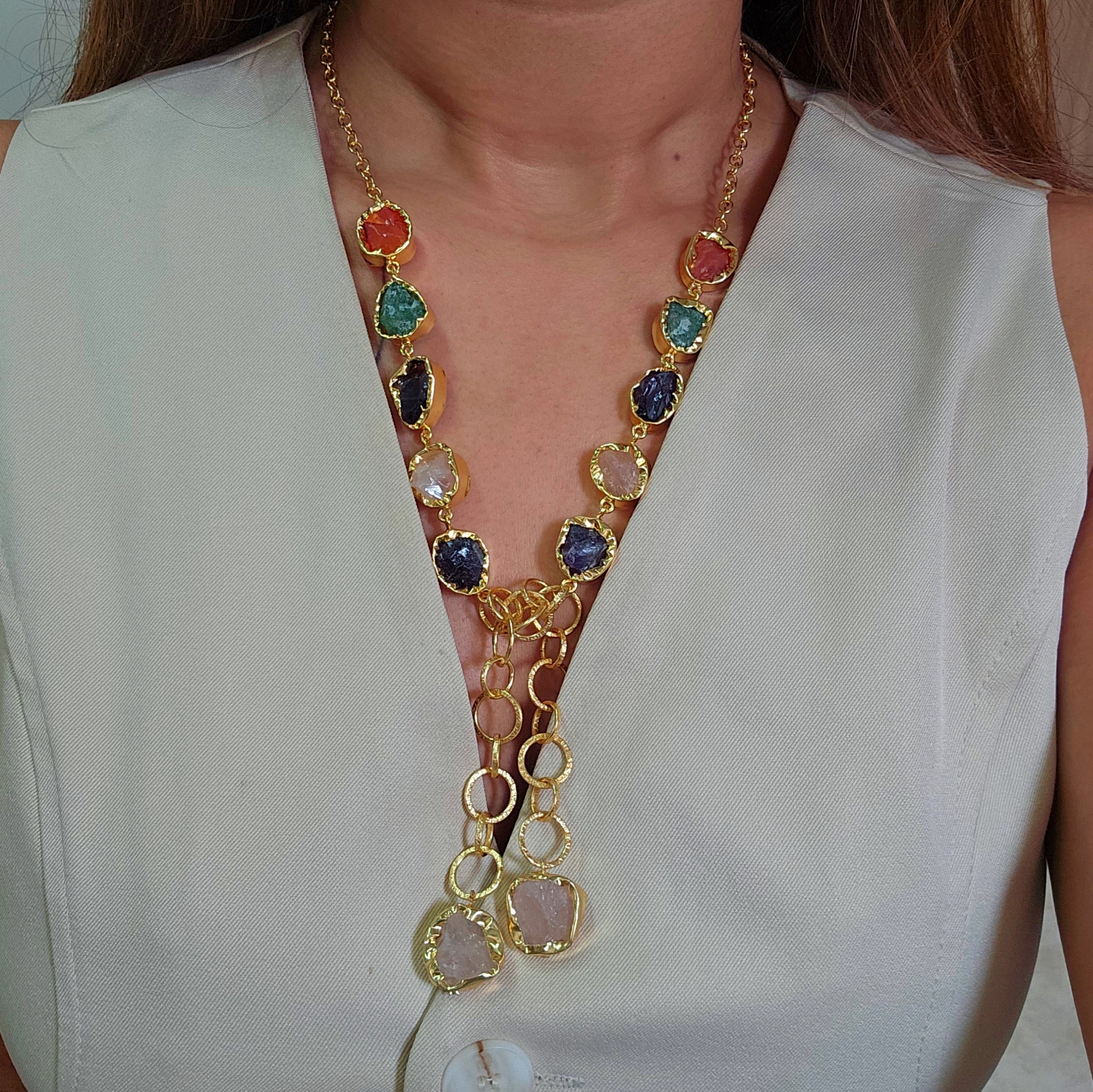 Knot Brass Necklace-3 taahirajewellery