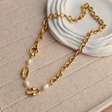 Laura Baroque Pearl Link Necklace-1  taahirajewellery