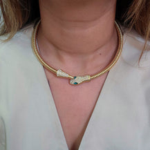 Serpent Choker Necklace-1  taahirajewellery