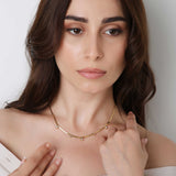 18K G.P Zircon Studded Necklace