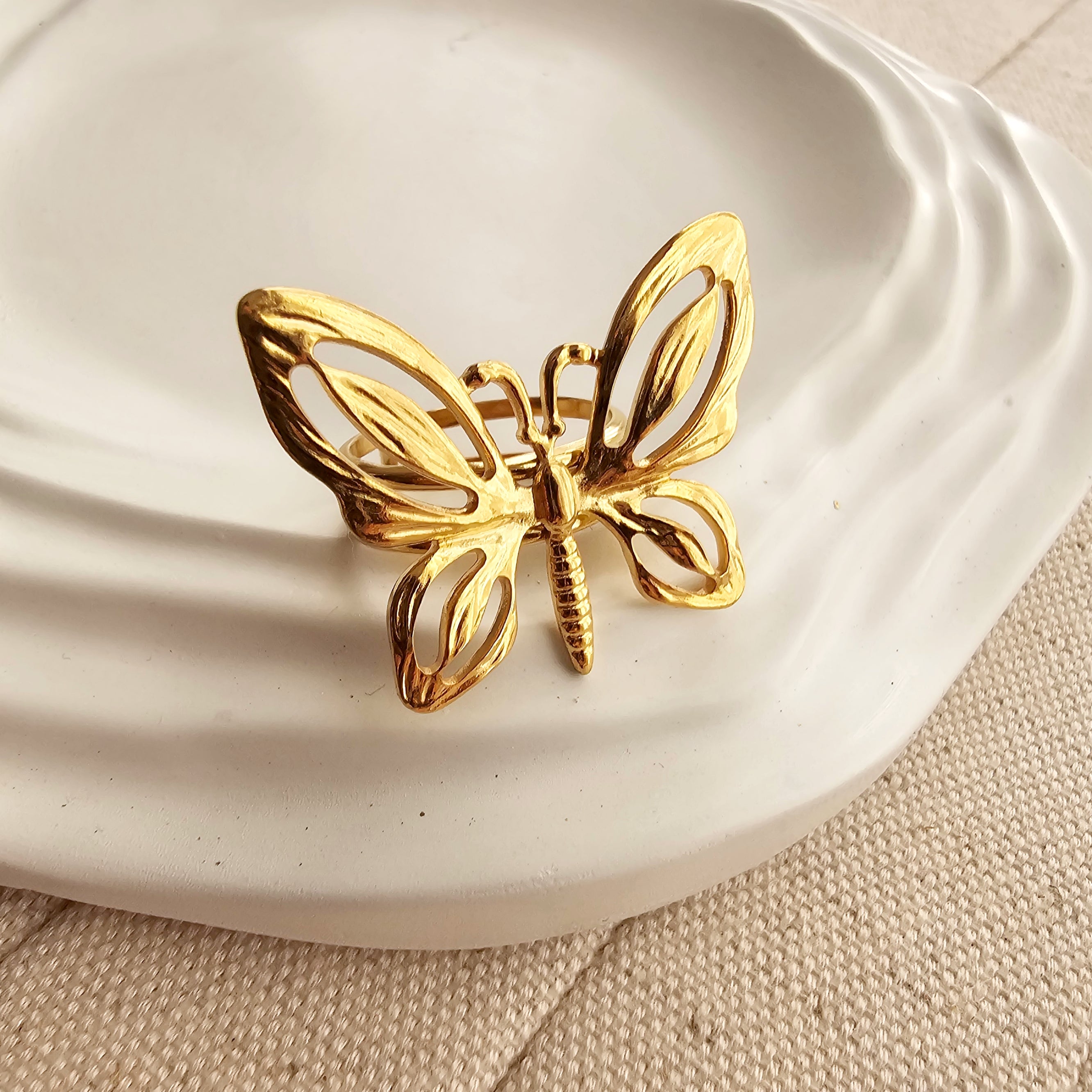 Butterfly Adjustable Ring-1  taahirajewellery