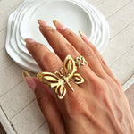 Butterfly Adjustable Ring-3  taahirajewellery