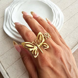 Butterfly Adjustable Ring-3  taahirajewellery
