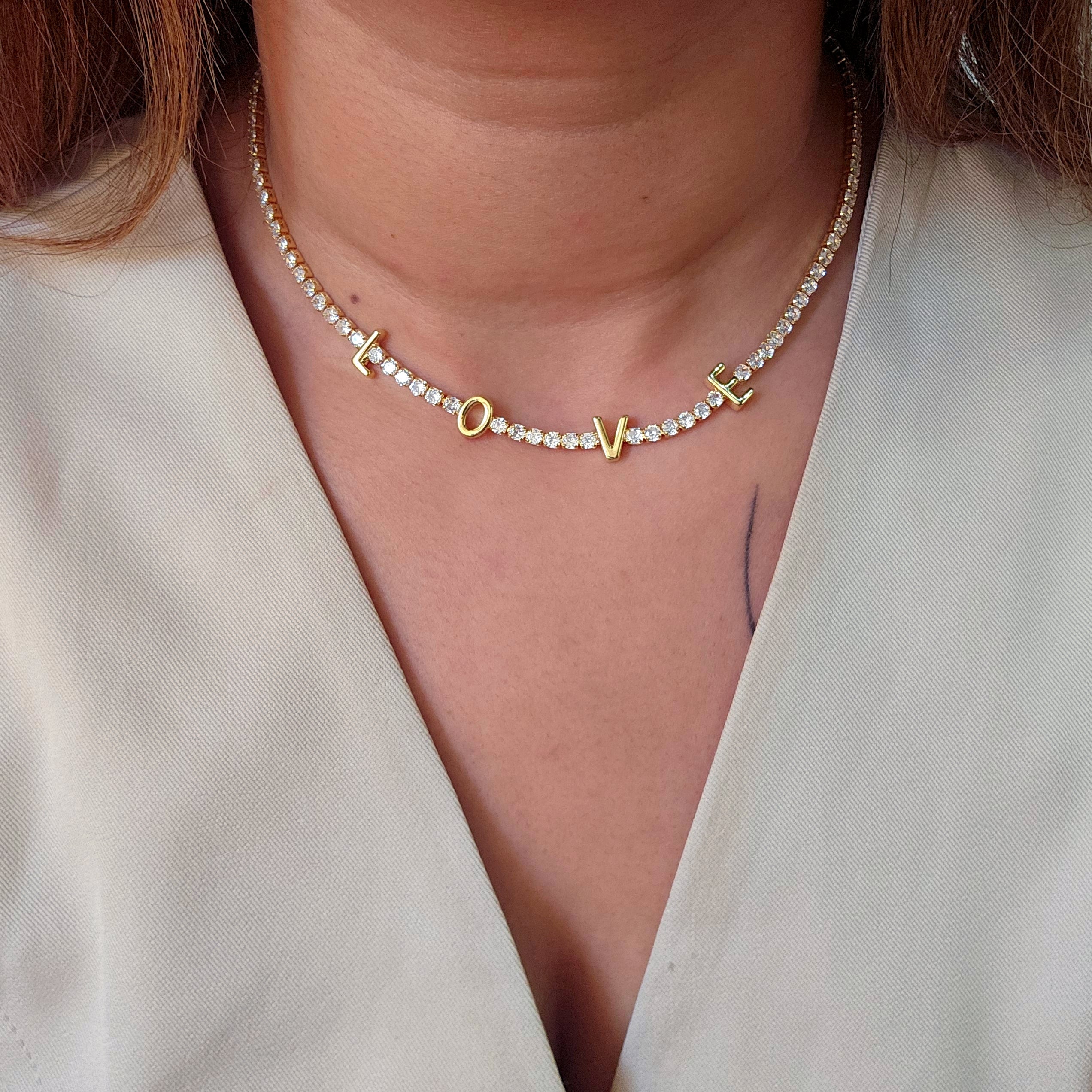 Love Zircon Necklace-2  taahirajewellery