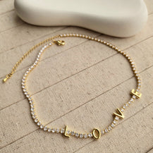 Love Zircon Necklace-3  taahirajewellery