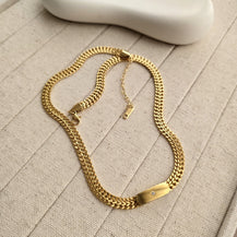 Alina Link Chain Necklace-3  taahirajewellery