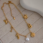 Seashell Charm Necklace-1  taahirajewellery