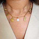 Seashell Charm Necklace-3  taahirajewellery