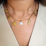 Seashell Charm Necklace-3  taahirajewellery