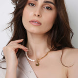 Believe Pendent Pearl Necklace