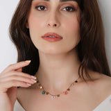 Colorful Flowers Charm Necklace