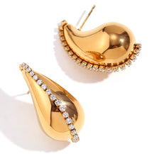 Luxury Zircon Water Drop Stud Earrings-5  taahirajewellery