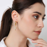 Flora Zircon Pearl Earrings