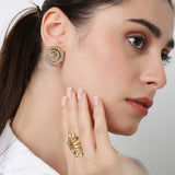 Luke Twirl Zircon Stud Earrings