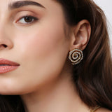 Luke Twirl Zircon Stud Earrings