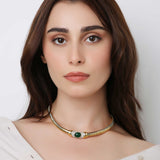 Mabel Emerald Choker Necklace
