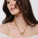 Mahi Round Chain Lock Necklace