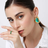 Paris Emerald Stone Earrings