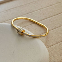 Luxury Zircon Inlaid screw bracelet-2  taahirajewellery