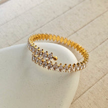 18kt Gold Plated Zircon Marquise cut bracelet-5  taahirajewellery