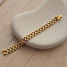 18kt Gold Plated Cuban Chain Bracelet-1  taahirajewellery
