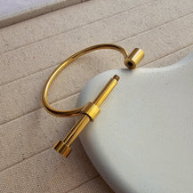 Olive Gold Plated Bangle Bracelet-3  taahirajewellery