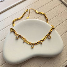 Cuban Link Choker Necklace-1  taahirajewellery