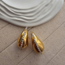 Luxury Zircon Water Drop Stud Earrings-3  taahirajewellery