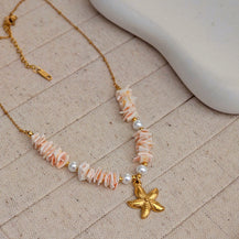 Starfish pastel Necklace-3  taahirajewellery