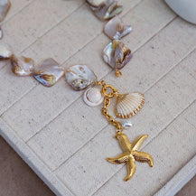 Starfish Pearl Shell Necklace-5  taahirajewellery