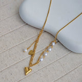 Bree Heart Pearl Necklace