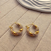 Lara Pearl Studded Earrings-2  taahirajewellery