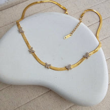 Zircon Butterfly Chain Necklace-2  taahirajewellery