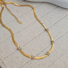 Zircon Butterfly Chain Necklace-3  taahirajewellery