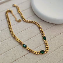 Gia Cuban Link Necklace-3  taahirajewellery