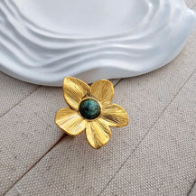 Bianca Gold Flower Ring-1  taahirajewellery