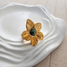 Bianca Gold Flower Ring-3  taahirajewellery