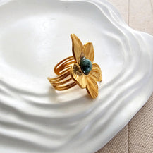 Bianca Gold Flower Ring-2  taahirajewellery