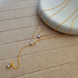 Double Layered Zirconia Necklace