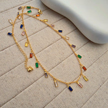 Kira Multistone Necklace-1  taahirajewellery