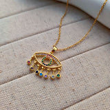 Multicolour Evil Eye Necklace