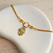 Hamsa Evil Eye Chain Bracelet-2  taahirajewellery