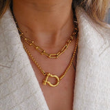 Mahi Round Chain Lock Necklace