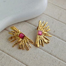 Daisy Gold Plated Earrings-1  taahirajewellery