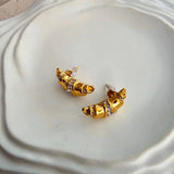 Croissant Zircon Earrings