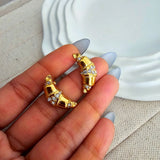 Croissant Zircon Earrings