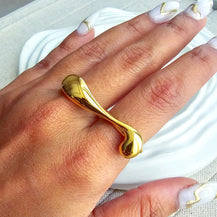 Quinn Gold Plated Ring-4  taahirajewellery